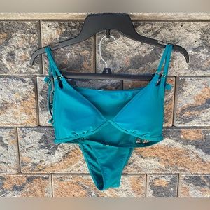 Forever 21 Women’s Green Teal Bikini Set